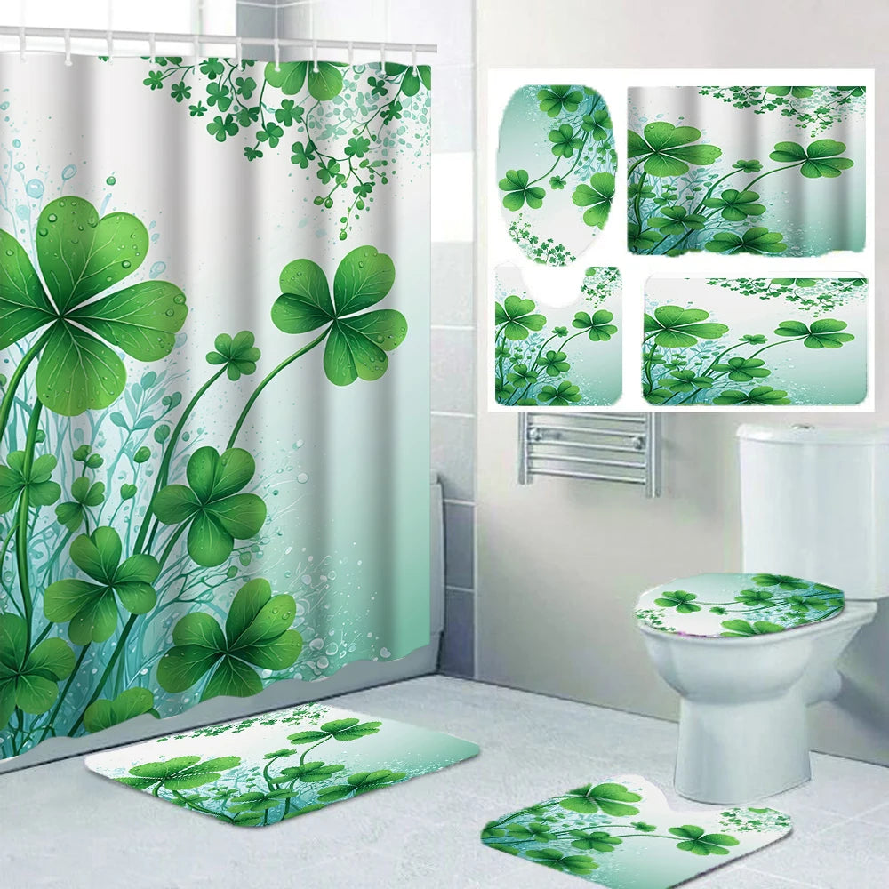 Rideau de douche Trefle - 4pièces-Déco Exotique