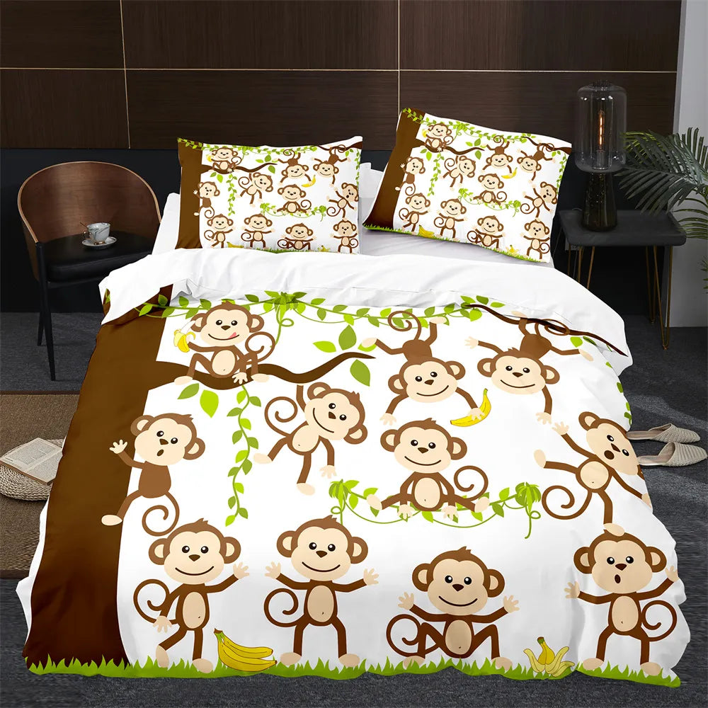 Housse de couette Singe Enfant Déco-exotique.fr