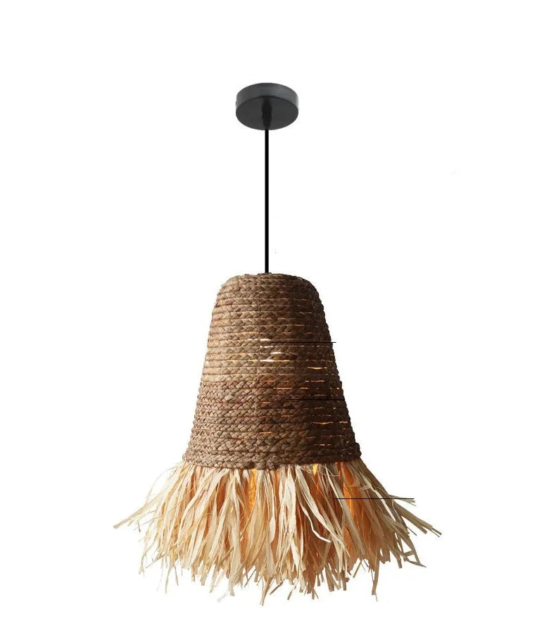 Luminaire Naturel Chapeau de Paille Déco-exotique.fr