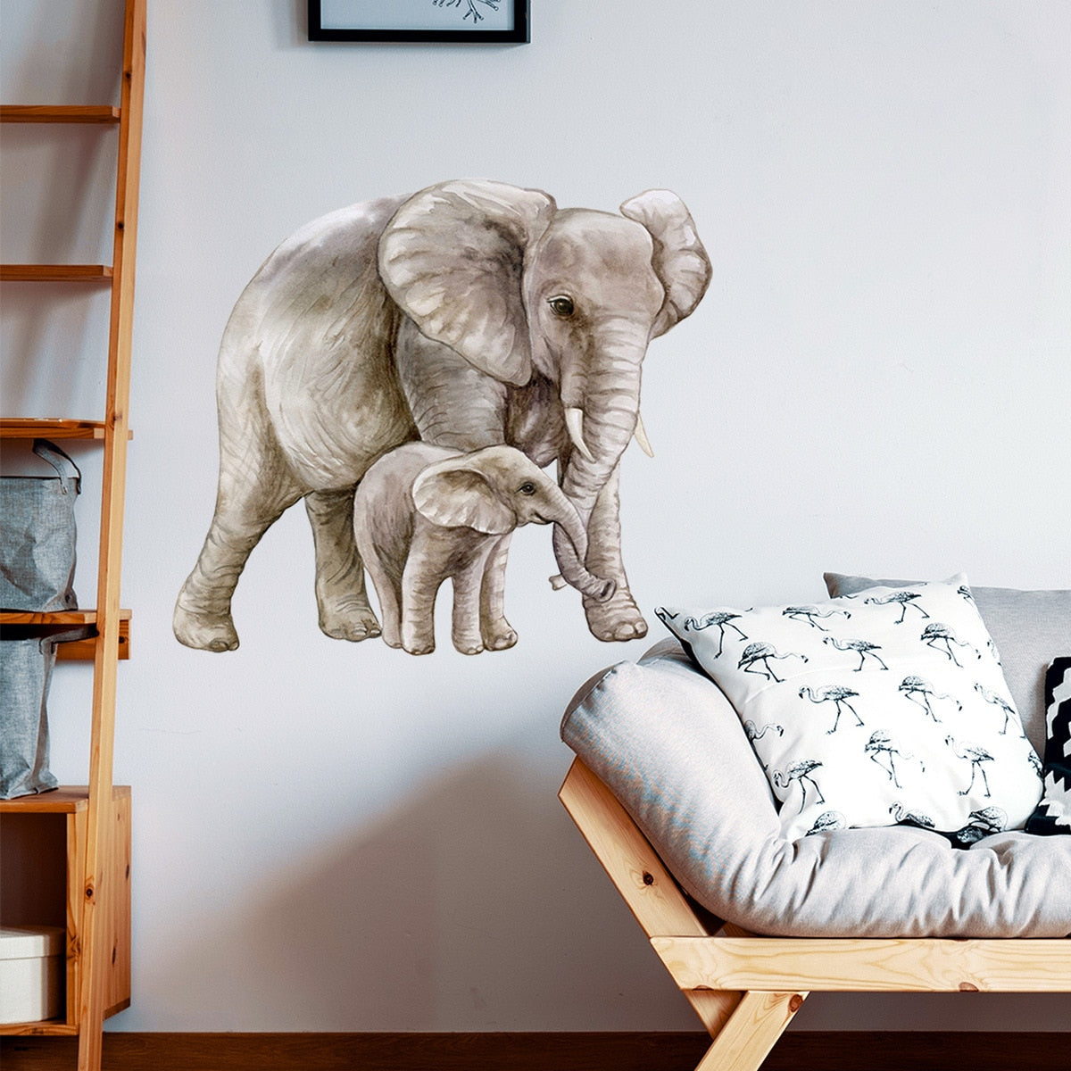 Stickers Éléphant et Éléphanteau Déco-exotique.fr