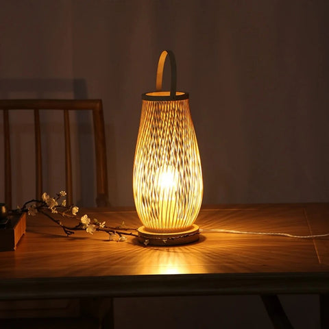 Lampe de Table Bambou Déco-exotique.fr