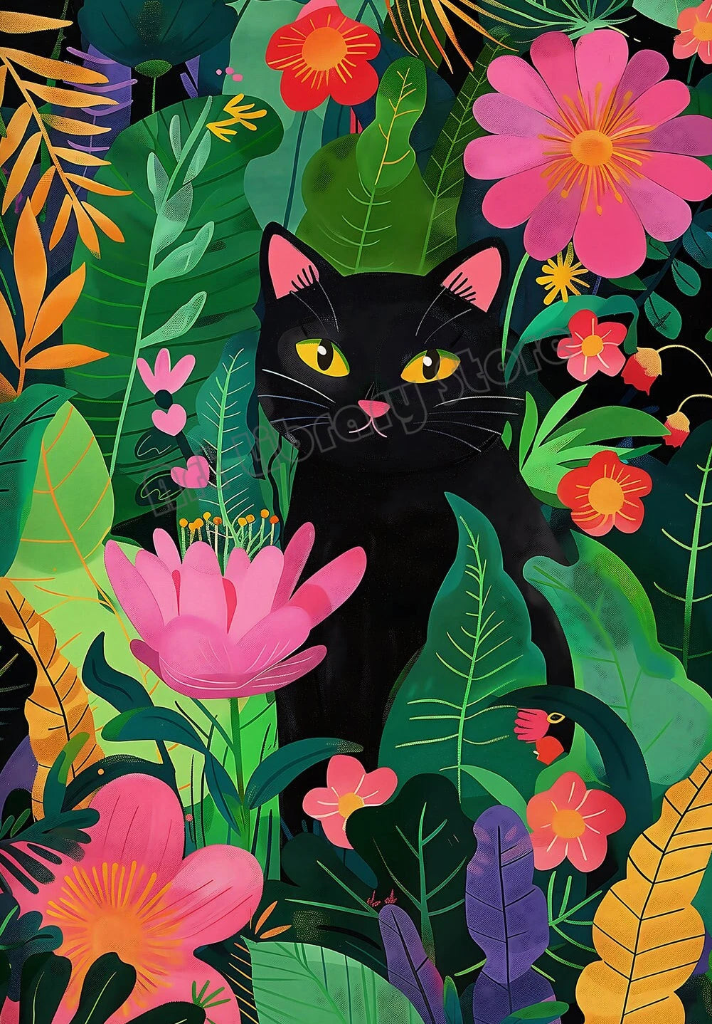 Poster Jungle Flashy-Déco Exotique