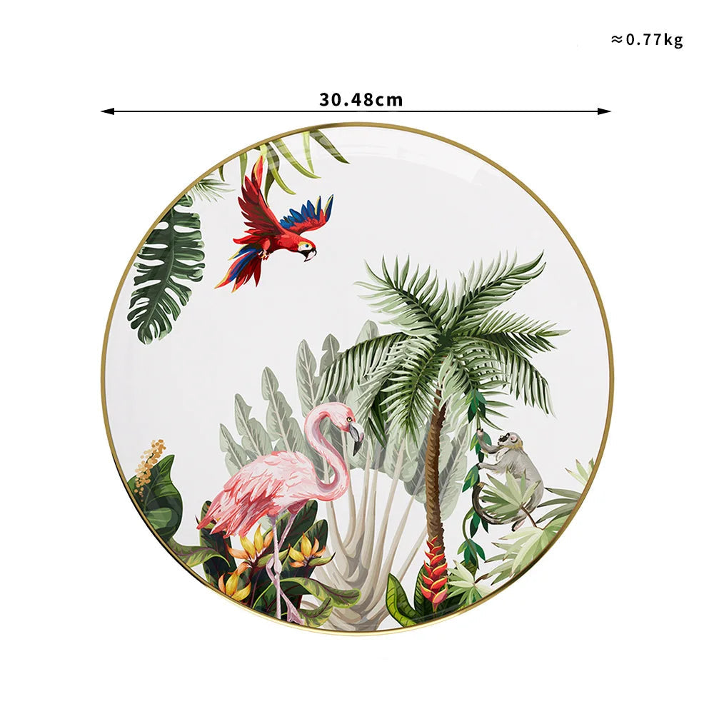 Service Vaiselle Jungle-Déco Exotique