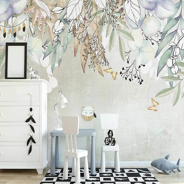 Papier peint Tropical Feuillage Aquarelle Déco-exotique.fr