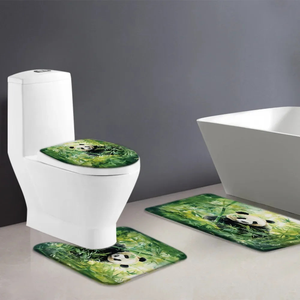Rideau de douche Jungle Panda-Déco Exotique