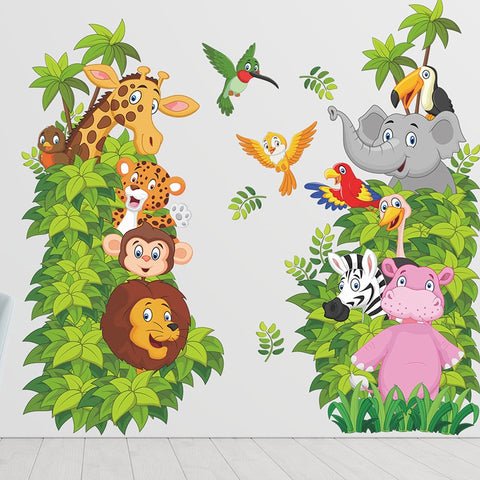 Stickers Animaux Jungle et Feuillage Déco-exotique.fr