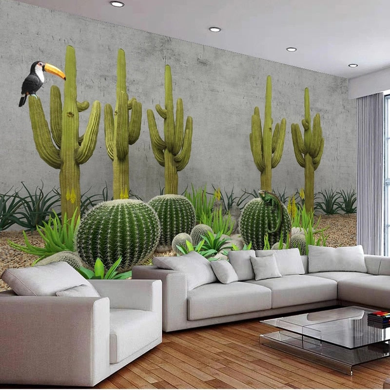 Papier peint Tropical Cactus Urbain Déco-exotique.fr