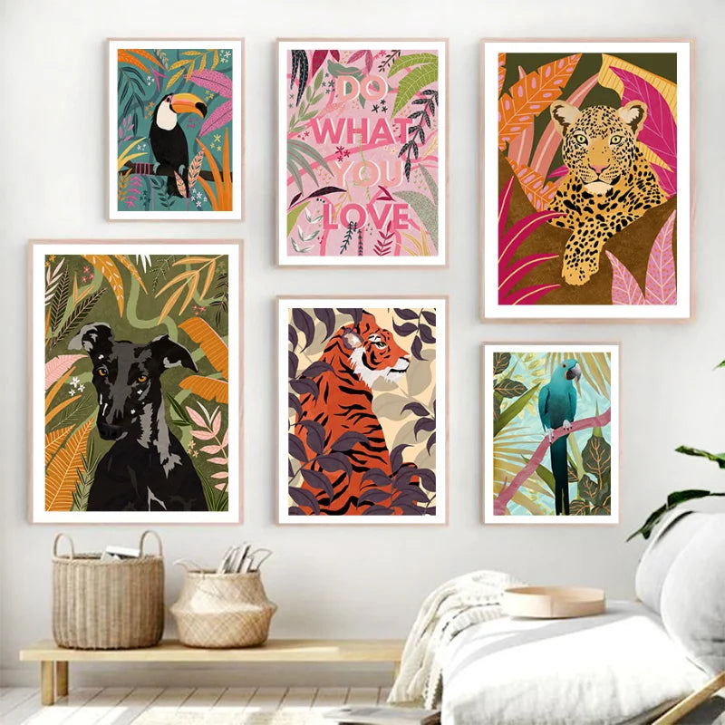 Poster Jungle Fun Coloré Déco-exotique.fr