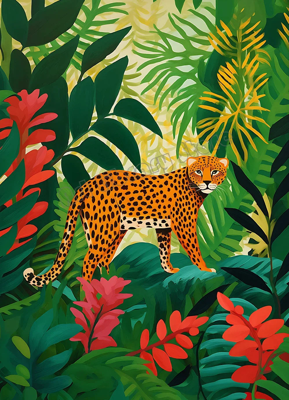 Poster Jungle Flashy-Déco Exotique