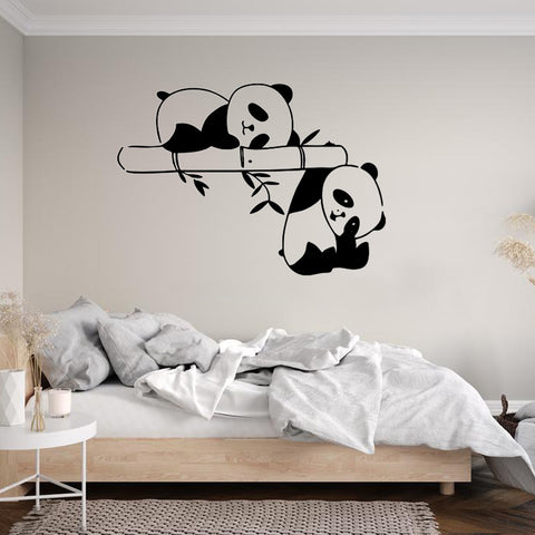 Stickers Panda Noir et Blanc Déco-exotique.fr