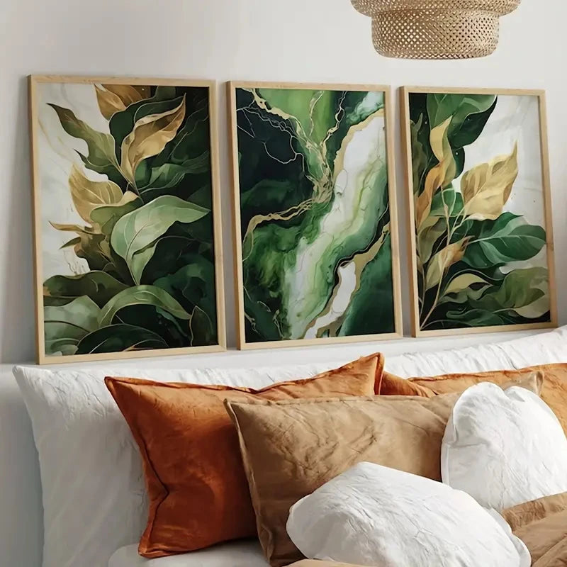 Affiche Plante Verte Abstraite-Déco Exotique