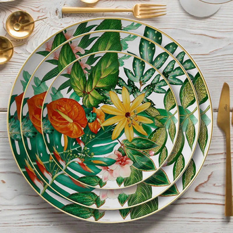 Vaisselle Tropicale Chic-Déco Exotique