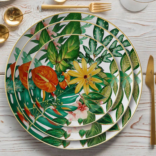 Vaisselle Tropicale Chic-Déco Exotique