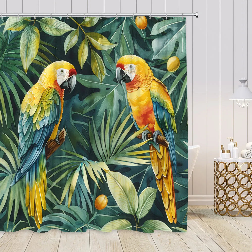 Rideau de douche Jungle Ara-Déco Exotique