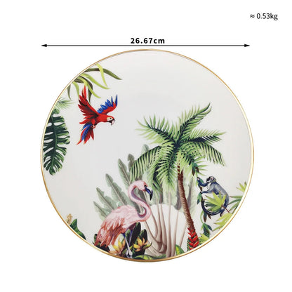 Service Vaiselle Jungle-Déco Exotique