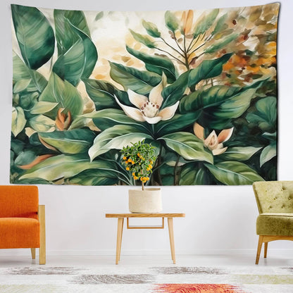 Tenture Vintage Feuillage- Déco Exotique