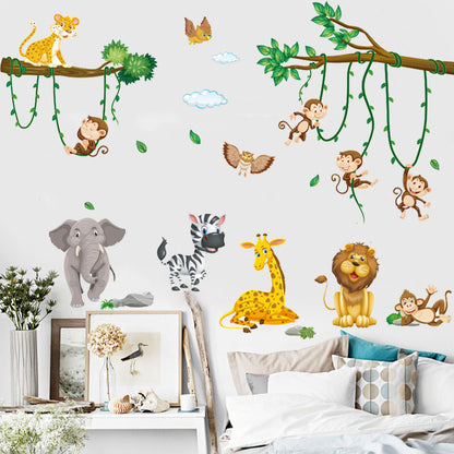 Stickers Animaux Jungle Bébé Déco-exotique.fr