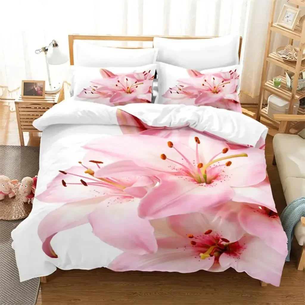 Housse de couette Tropical Lys Déco-exotique.fr