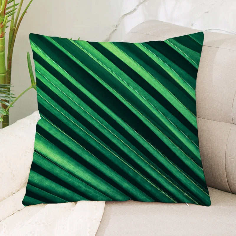 Coussin Jungle Feuillage Vert Déco-exotique.fr