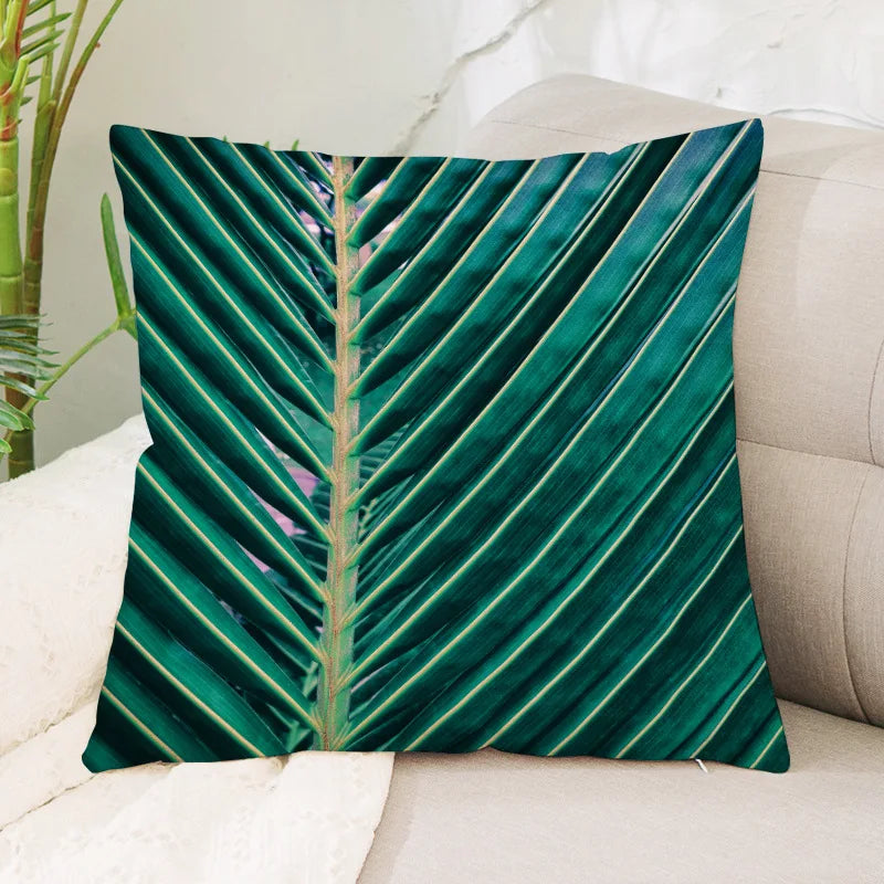 Coussin Jungle Feuillage Vert Déco-exotique.fr