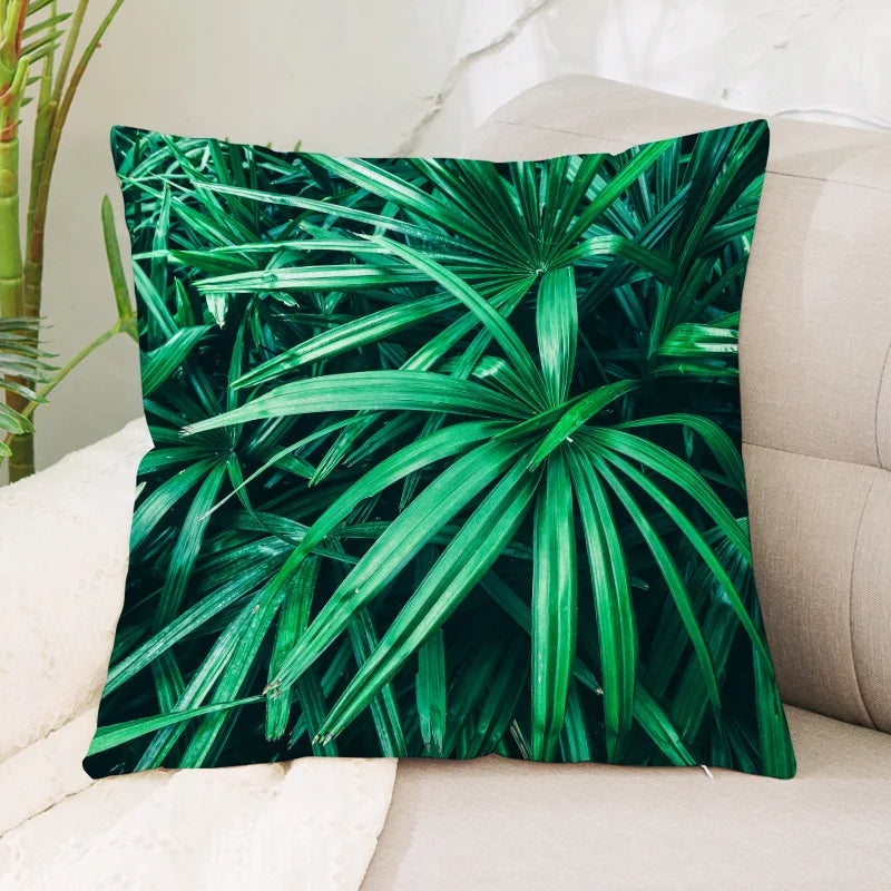 Coussin Jungle Feuillage Vert Déco-exotique.fr