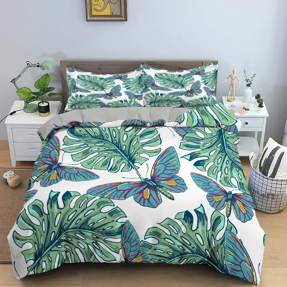 Housse de couette Feuillage Monstera Déco-exotique.fr