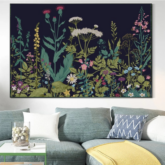 Affiche Jungle Petites fleurs Déco-exotique.fr