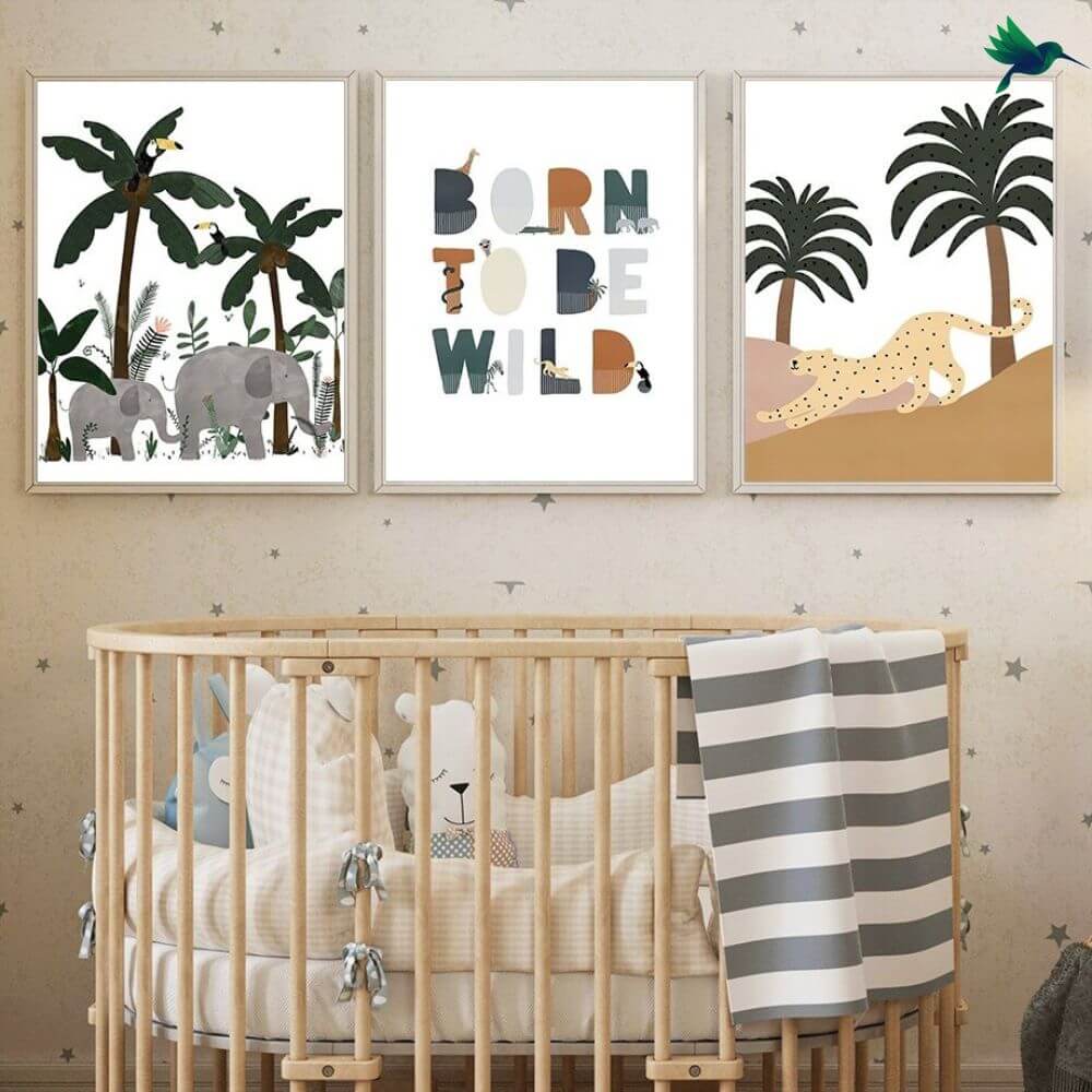 Affiche Murale Jungle Enfant Déco-exotique.fr