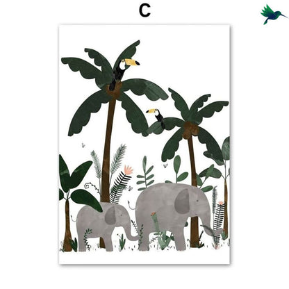 Affiche Murale Jungle Enfant Déco-exotique.fr