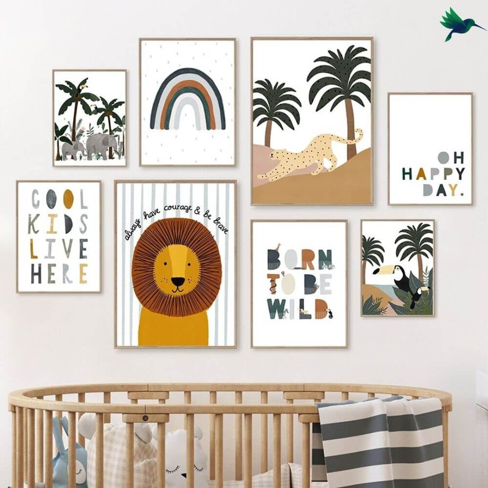 Affiche Murale Jungle Enfant Déco-exotique.fr