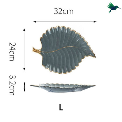 Assiette Feuille Déco-exotique.fr