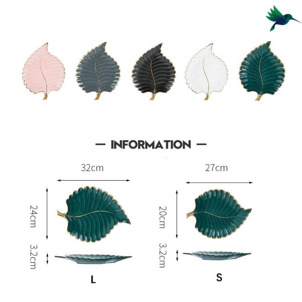 Assiette Feuille Déco-exotique.fr