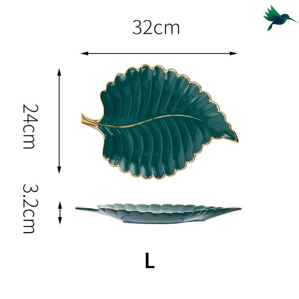 Assiette Feuille Déco-exotique.fr