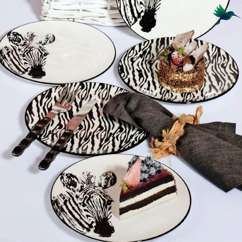 Assiette Zèbre Déco-exotique.fr