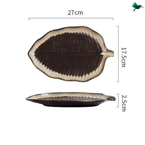 Assiette en Forme de Feuille Déco-exotique.fr