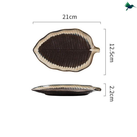 Assiette en Forme de Feuille Déco-exotique.fr