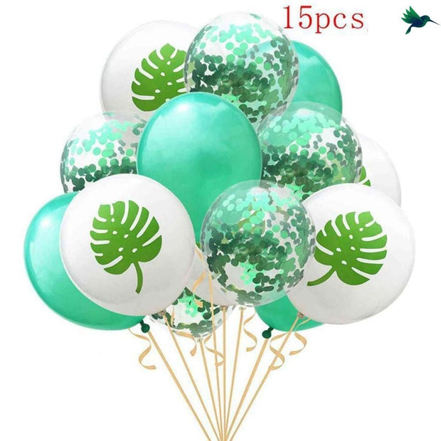 Ballon Confettis Thème Tropical - Déco-exotique.fr