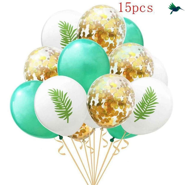Ballon Confettis Thème Tropical - Déco-exotique.fr