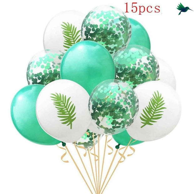Ballon Confettis Thème Tropical - Déco-exotique.fr