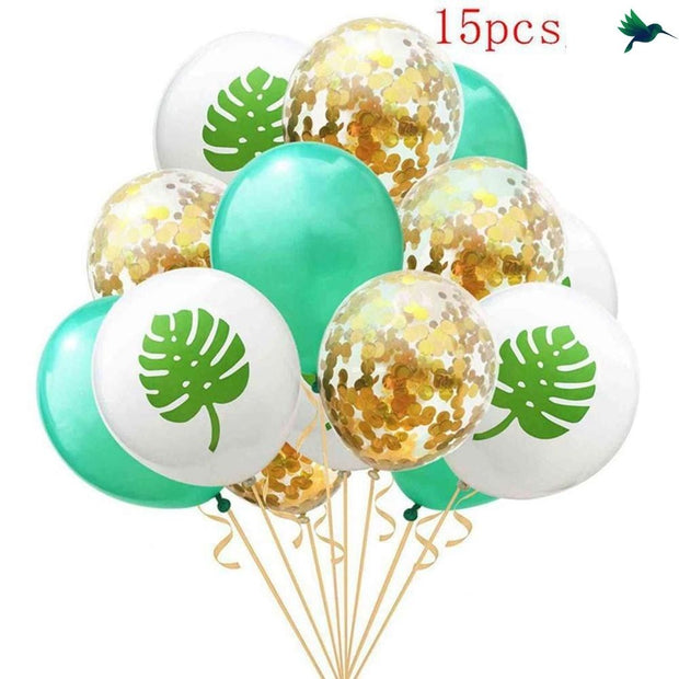 Ballon Confettis Thème Tropical - Déco-exotique.fr