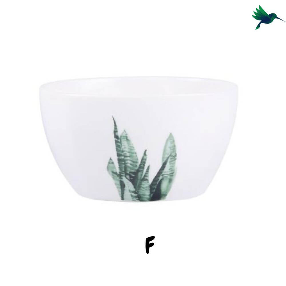 Bol Blanc motif Tropical Déco-exotique.fr