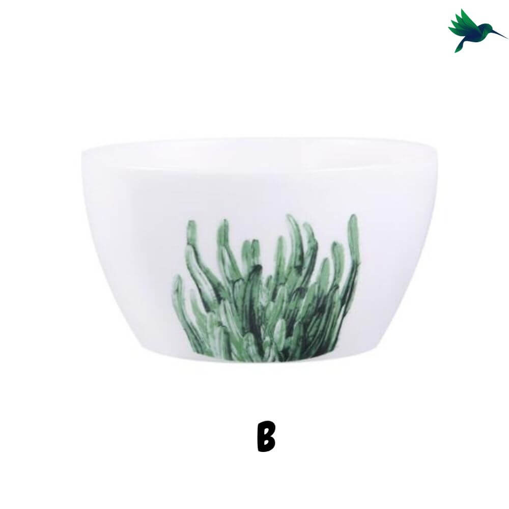 Bol Blanc motif Tropical Déco-exotique.fr