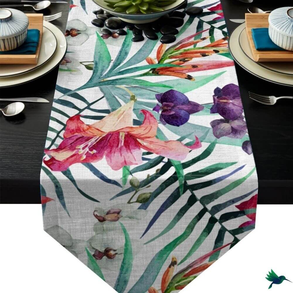 Chemin de Table imprimé Tropical Déco-exotique.fr