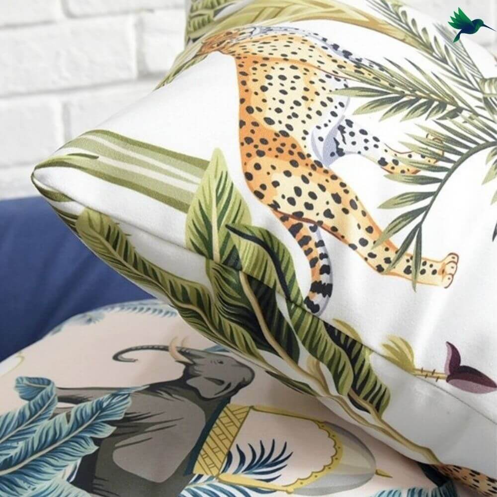 Coussin Animaux Jungle - Déco-Exotique.fr