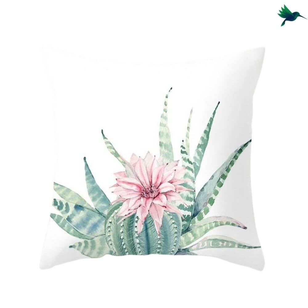 Coussin Cactus "Aquarelle" - déco-exotique.fr