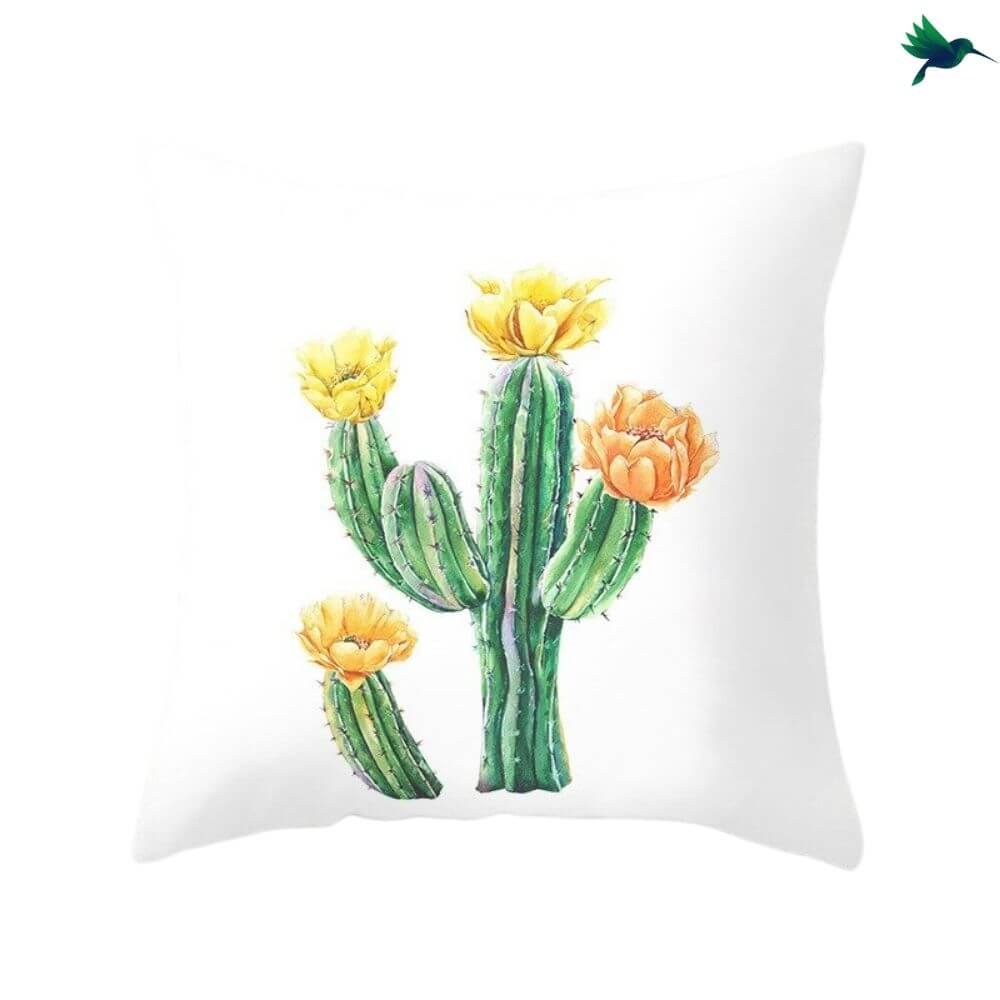 Coussin Cactus "Aquarelle" - déco-exotique.fr