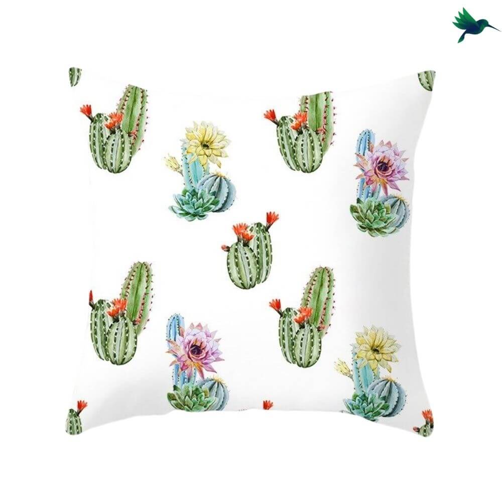 Coussin Cactus "Aquarelle" - déco-exotique.fr