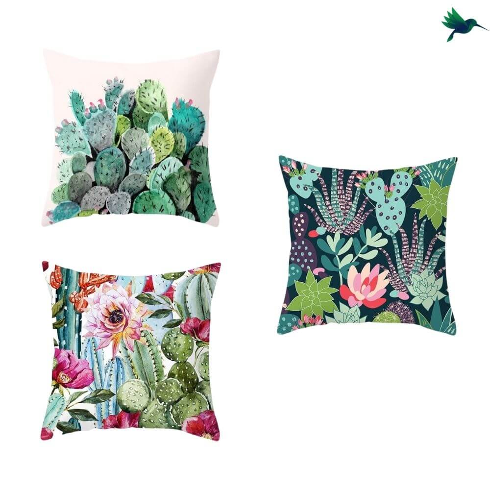 Coussin Cactus "Opuntia" - Déco-exotique.fr