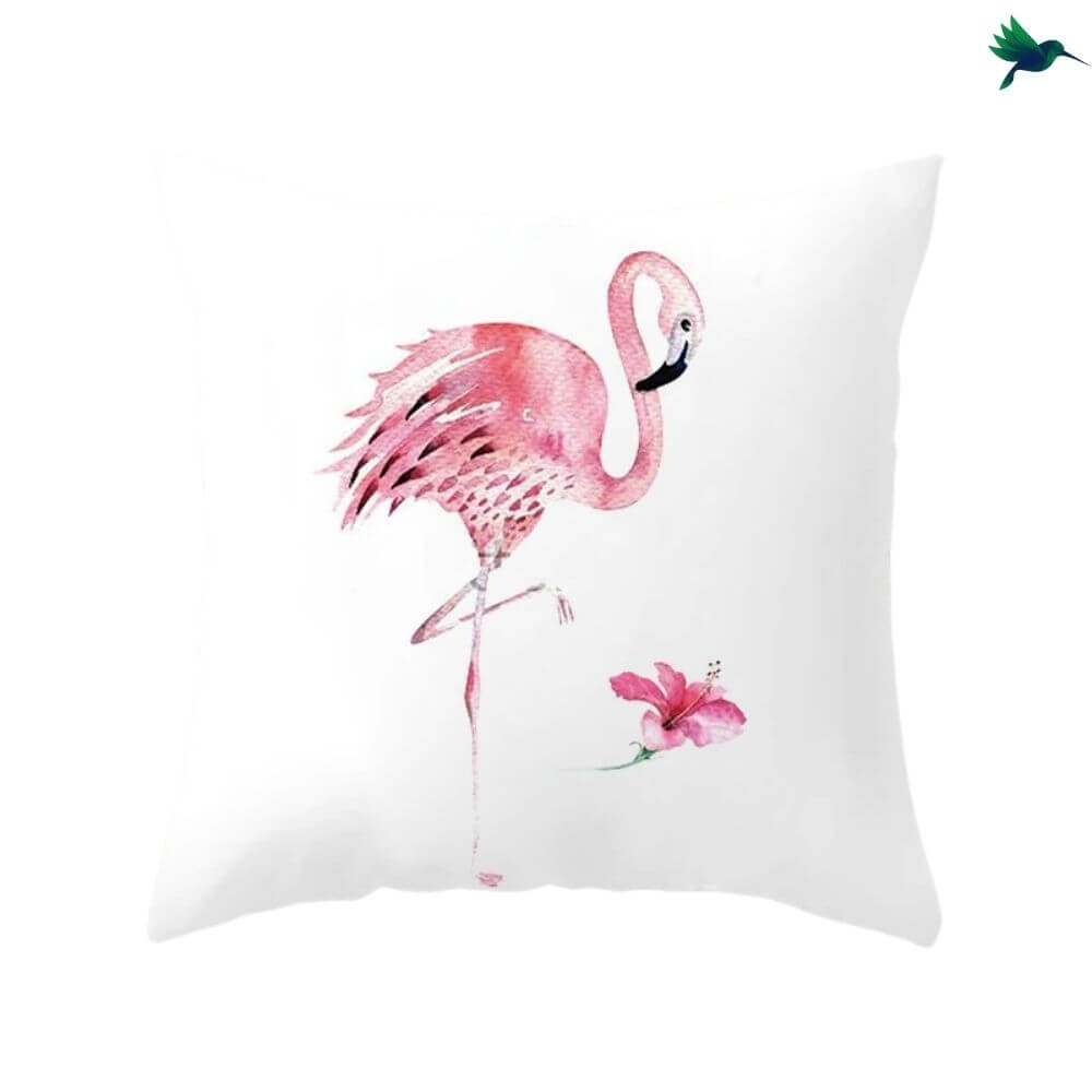 Coussin Flamant Rose Déco-exotique.fr