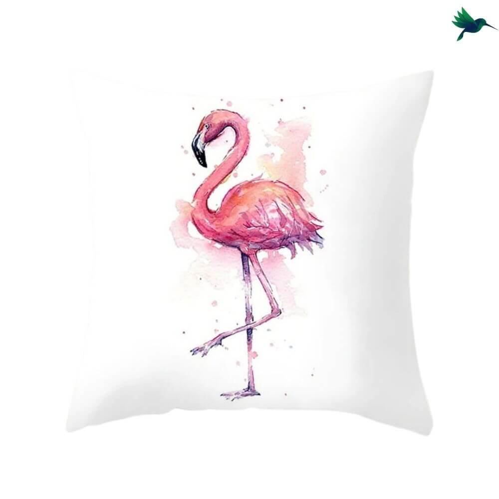 Coussin Flamant Rose Déco-exotique.fr